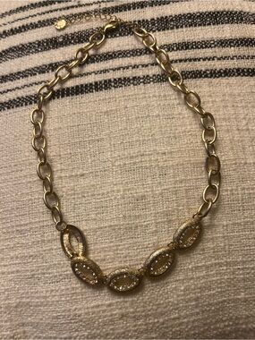 Gold Oval Link Statement Necklace - Women Jewelry
